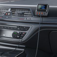 Auto lādētājs 138W Uzlādes stacija 6 USB Port Black