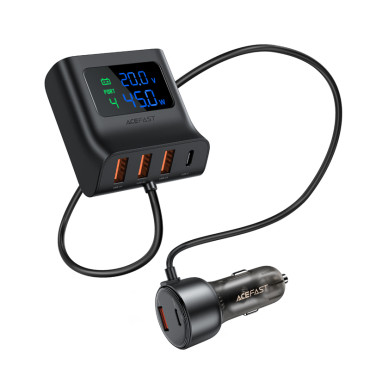 Carregador de carro 138w estação de carregamento 6 porta USB preto