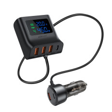 Carregador de carro 138w estação de carregamento 6 porta USB preto