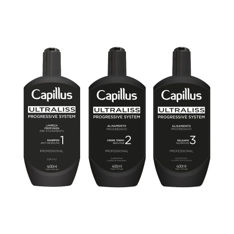 Capillus Ultraliss Nanoplastia, set för nanoplastibehandling, 3x400ml — framsida