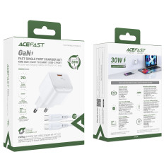 Mini PD 30W Bazčínacia nabíjačka + kábel USB-C