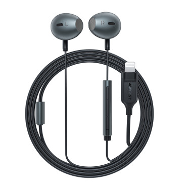 In-ear hörlurar iPhone iPad med blixtkontakt 1,2 m svart