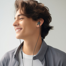 In-ear hörlurar iPhone iPad med blixtkontakt 1,2 m svart