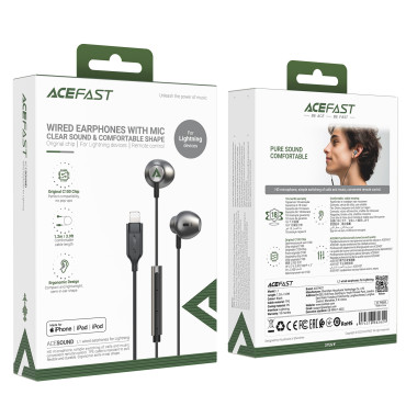 In-Ear Headphons iPhone iPad s bleskom Konektor 1,2 m čierna