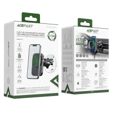 2in1 suporte de carro com carregador de indução para o seu telefone e smartwatch magsafe qi preto