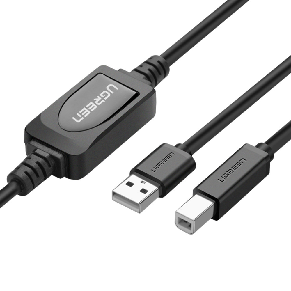 Kabelkabel för USB-B-skrivare - USB-A 2,0 10M svart