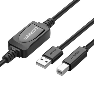 Καλώδιο καλωδίου για τον εκτυπωτή USB-B - USB-A 2.0 15M Μαύρο
