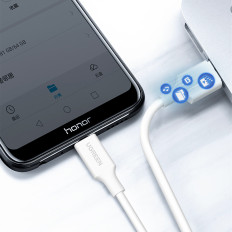 Kabel PVC kabel USB0-A - MicrousB 480 MB / s 0.5m Bílá