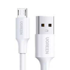 Kabel PVC kabel USB0-A - MicrousB 480 MB / s 1m bílá
