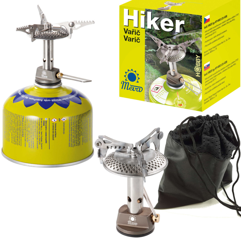 Najľahšia turistika pre plynové kazety (ventil alebo závit) HIKER 70GRAM 2.4KW