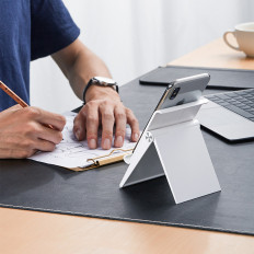 Tablette de table de tablette pliable avec réglage de la hauteur de blanc