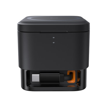 2in1 carregador sem fio 20w magsafe qi com cabo USB-C em forma de preto