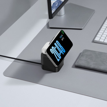 2In1 Trådlös laddare 20W Magsafe Qi med svartformad USB-C-kabel