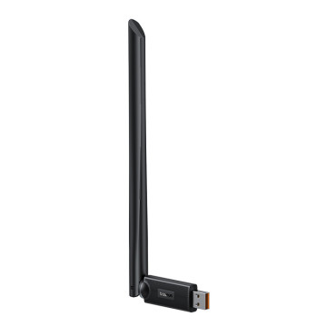 External USB WIFI 2.4GHz 5GHz 650MB / S network card with 6dbi black antenna