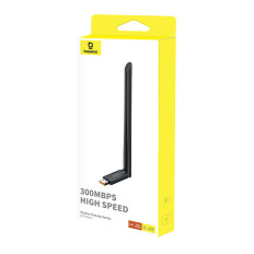 External USB WiFi 2.4GHz 300MB / S network card with 6dbi black antenna