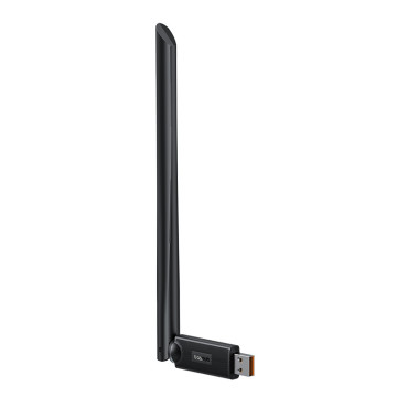 Ārējā USB WiFi 2.4GHz 300MB / s Tīkla karte ar 6dBI melno antenu