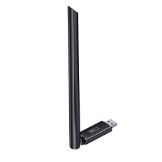 Ārējā USB WiFi 2.4GHz 300MB / s Tīkla karte ar 6dBI melno antenu