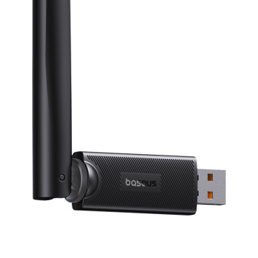 Ārējā USB WiFi 2.4GHz 300MB / s Tīkla karte ar 6dBI melno antenu