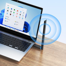 Ārējā USB WiFi 2.4GHz 300MB / s Tīkla karte ar 6dBI melno antenu