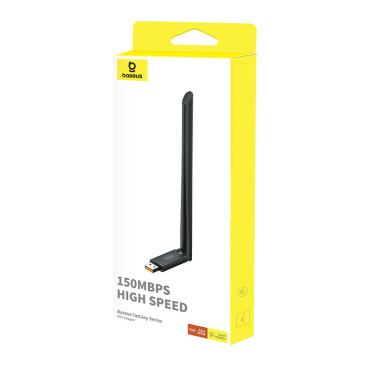 Ārējā USB WiFi 2.4GHz 150MB / s Tīkla karte ar 6DBI melno antenu
