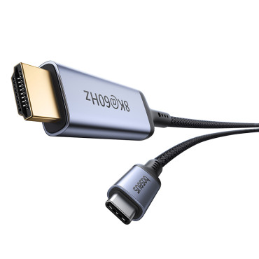 Kabel USB-C-kabel - HDMI 8K 60Hz Flexibel hållbar 1.5m svart