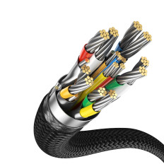 Kabel USB-C kabel - HDMI 8K 60Hz fleksibilen trajni 1.5m Črna
