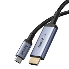 Kabel USB-C-kabel - HDMI 8K 60Hz Flexibel hållbar 1.5m svart