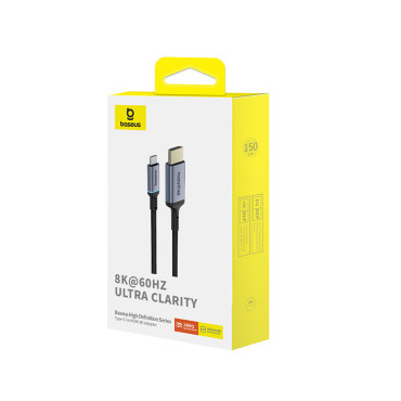 Kabel USB-C-kabel - HDMI 8K 60Hz Flexibel hållbar 1.5m svart