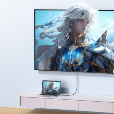 Kaabel USB-C-kaabel - HDMI 8K 60Hz Paindlik Vastupidav 1.5m must