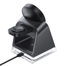 3in1 MagsaSe Induktion Ladegerät für iPhone 12-15 Airpods Apple Sehen Sie sich USB-C schwarz an