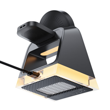 3in1 carregador de indução de magsafe para iphone 12-15 airpods Apple Assista USB-C Black