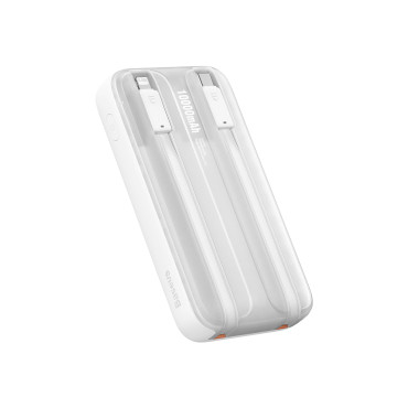 PowerBank z zaslonom 10000mAh 22.5W serije kometa + USB-kabel - USB-C 0.3m Bela