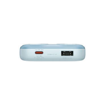 POWERBANK su ekranu 10000mAH 22.5W COMET serija + USB-kabelis - USB-C 0.3m Blue