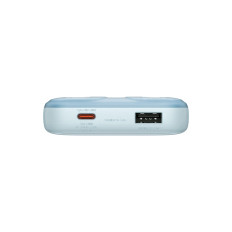 PowerBank ar displeju 10000mAh 22.5W Comet sērija + USB-a kabelis - USB-C 0.3m Blue