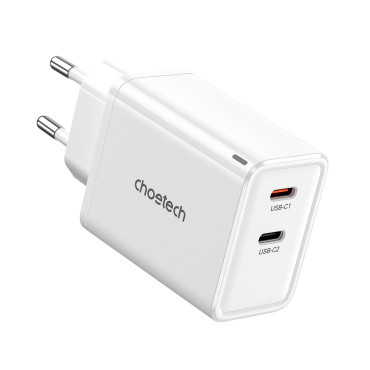 GAN 2X USB-C PD 65W Nätlad