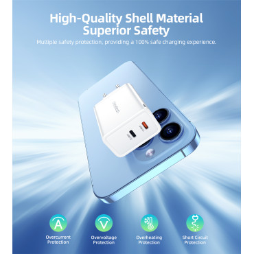 GAN 2X USB-C PD 65W Nätlad