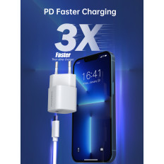 Gan USB-C PD 30W Polnilec za belo omrežje