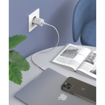 Gan USB-C PD 30W White Tīkla lādētājs
