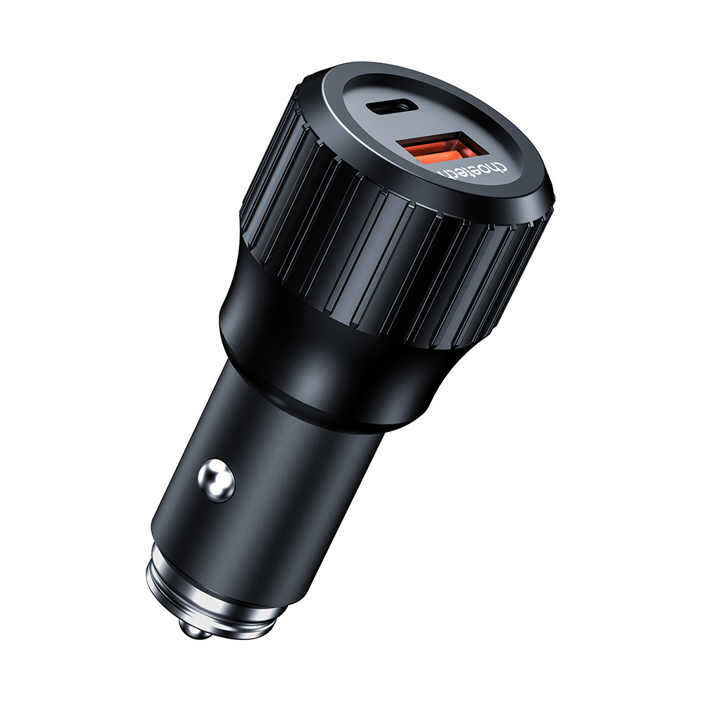USB-C USB-A car charger PD 63W black