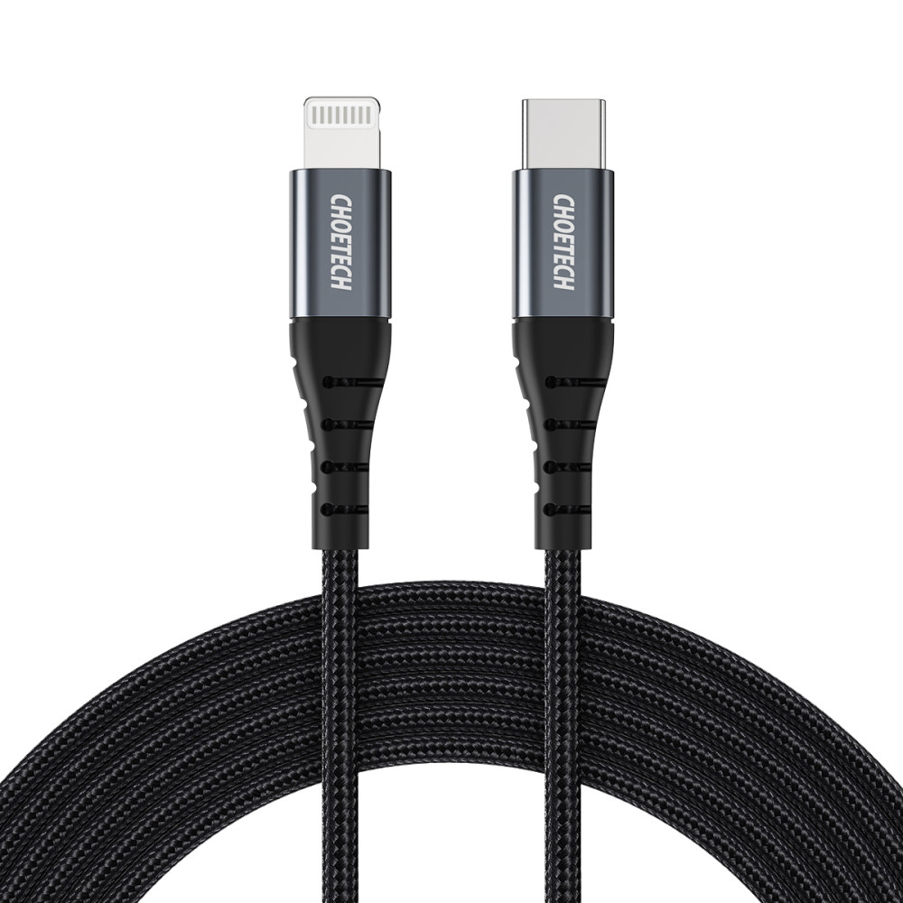 Kabeļu kabelis iPhone USB-C - Zibens MFI 480MB / S 3A 3M melns