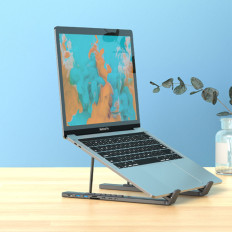 7W1 Laptop Stand Hub PD USB-C SD TF USB-A HDMI 100W GRAY ADAPTER