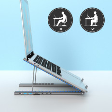 7W1 Laptop Stand Hub PD USB-C SD TF USB-A HDMI 100W GRAY ADAPTER
