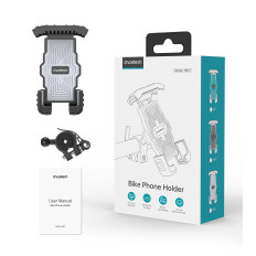 Suporte de bicicleta de motocicleta para telefones 4.7-7 '' no volante preto