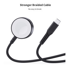 Cargador de inducción 5W Apple Reloj + Cable USB-C negro