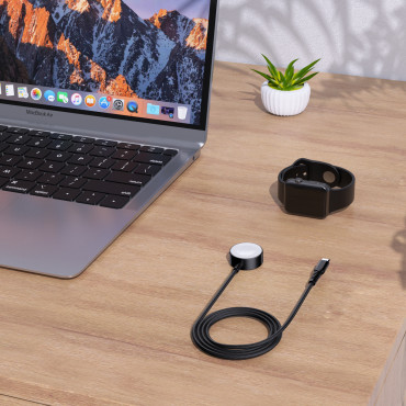 5W induktionsladdare Apple Titta på + svart USB-C-kabel