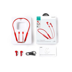 Sport Wireless Bluetooth Sluchátka 5.3 Neckband Red
