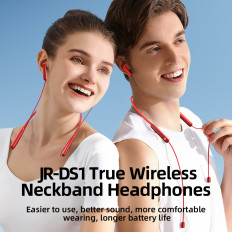 Športové bezdrôtové Bluetooth slúchadlá 5.3 KRŽKU ČERVENÁ