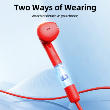 Auriculares Bluetooth inalámbricos deportivos 5.3 Cuello rojo