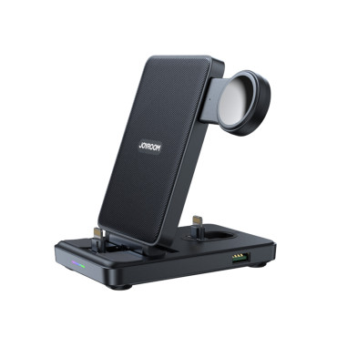 4in1 estação de carregamento para iphone airpods Apple Assista USB - um preto dobrável