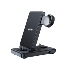 4in1 estação de carregamento para iphone airpods Apple Assista USB - um preto dobrável